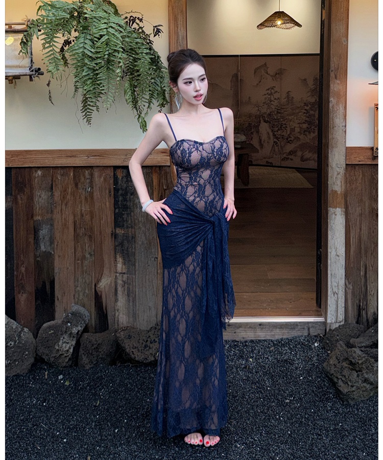 Streamer dress long dress a set for women