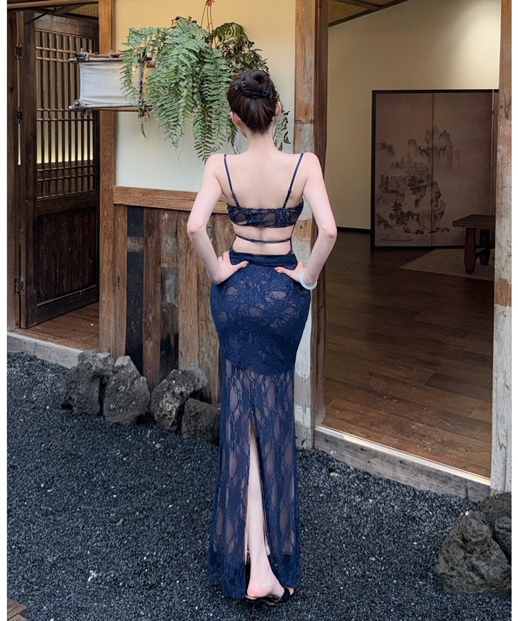 Streamer dress long dress a set for women
