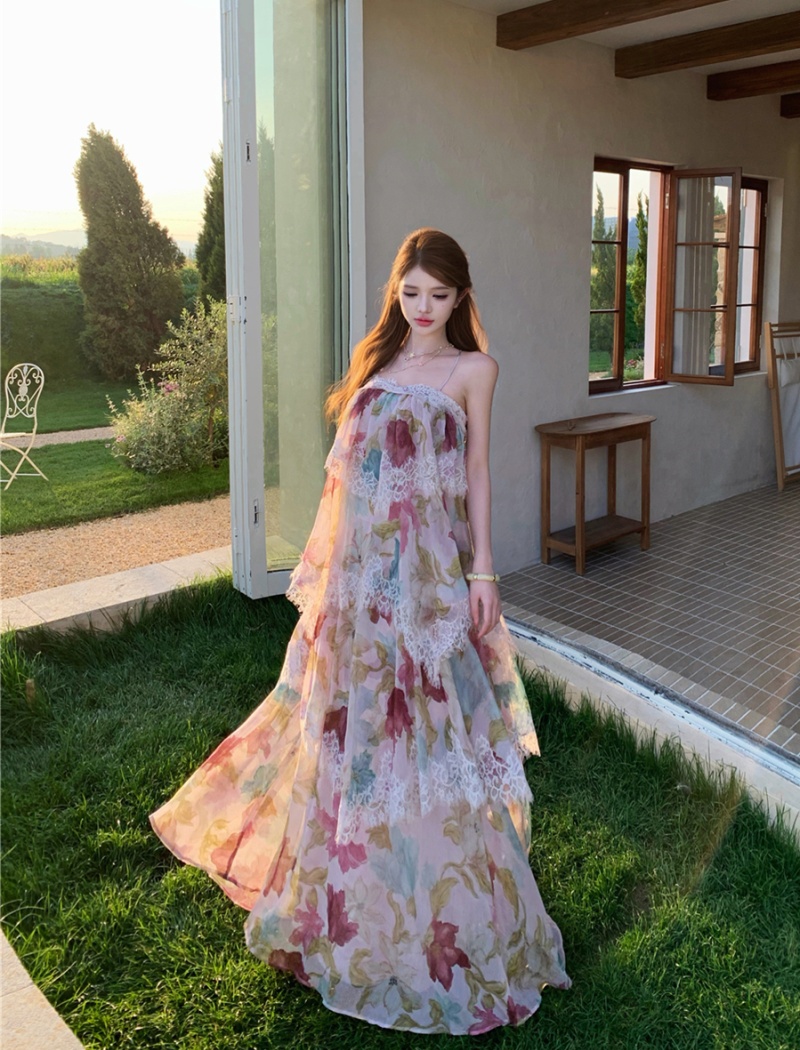 Cake sexy dress summer lace long dress for women