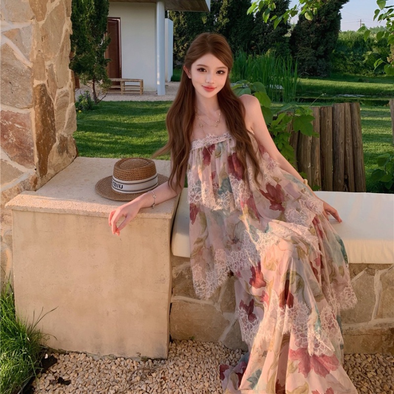 Cake sexy dress summer lace long dress for women