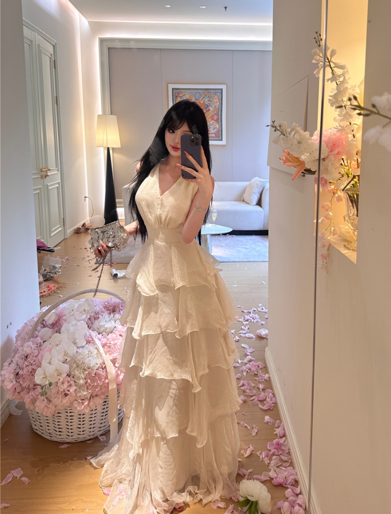 Sexy retro dress sleeveless long dress for women