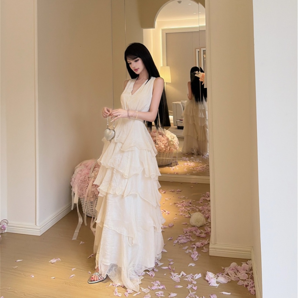 Sexy retro dress sleeveless long dress for women