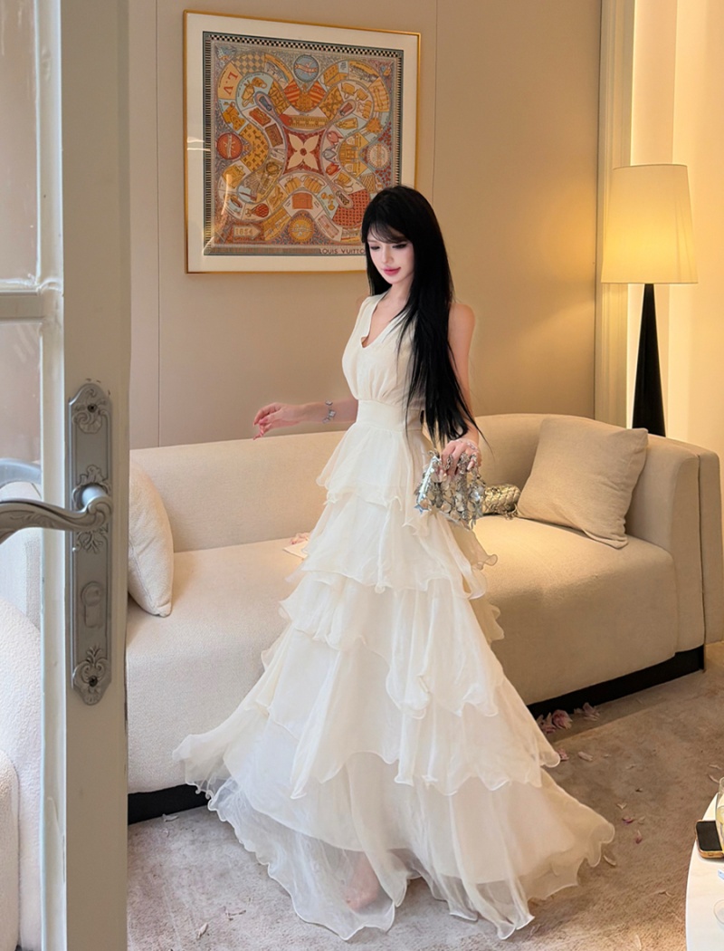 Sexy retro dress sleeveless long dress for women