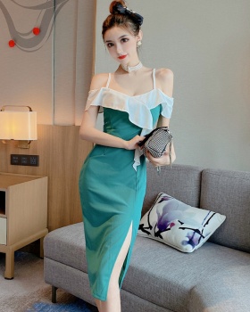 Split package hip dress sling sexy formal dress