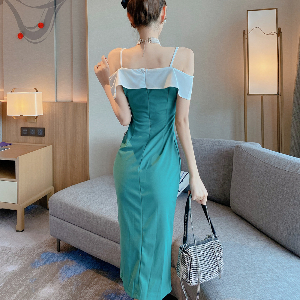 Split package hip dress sling sexy formal dress