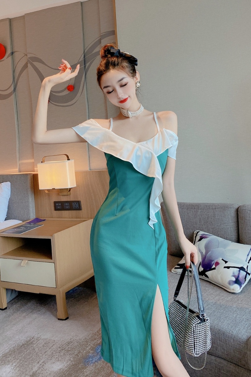 Split package hip dress sling sexy formal dress