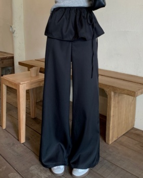 Loose retro pants wide leg casual pants for women
