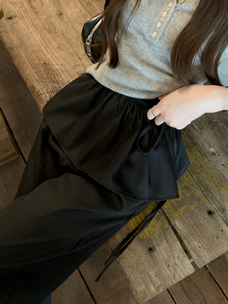 Loose retro pants wide leg casual pants for women