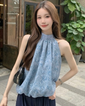 Temperament halter tops sleeveless all-match vest for women
