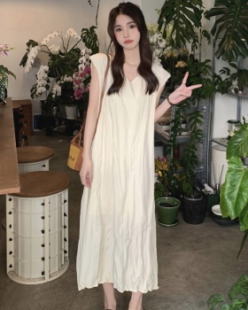 Temperament long dress pure dress for women