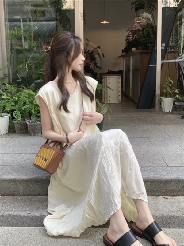 Temperament long dress pure dress for women