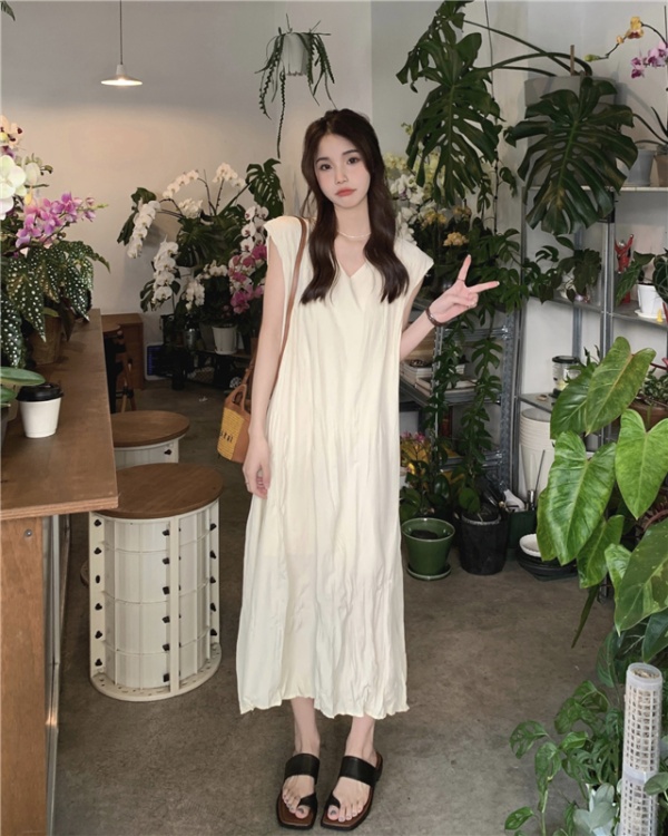 Temperament long dress pure dress for women