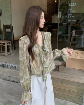 Thin France style small shirt sunscreen shirt for women