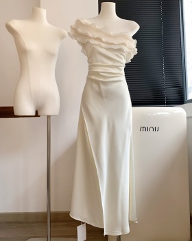 Flat shoulder formal dress long dress for women