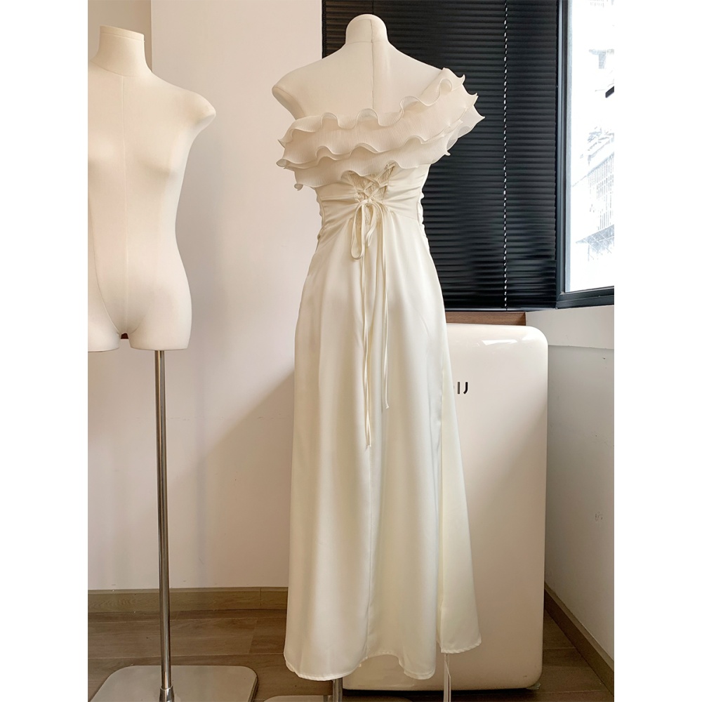Flat shoulder formal dress long dress for women