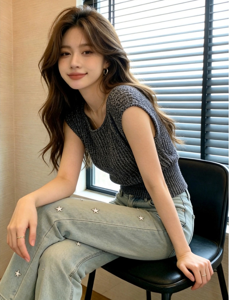 France style sweater light tops for women