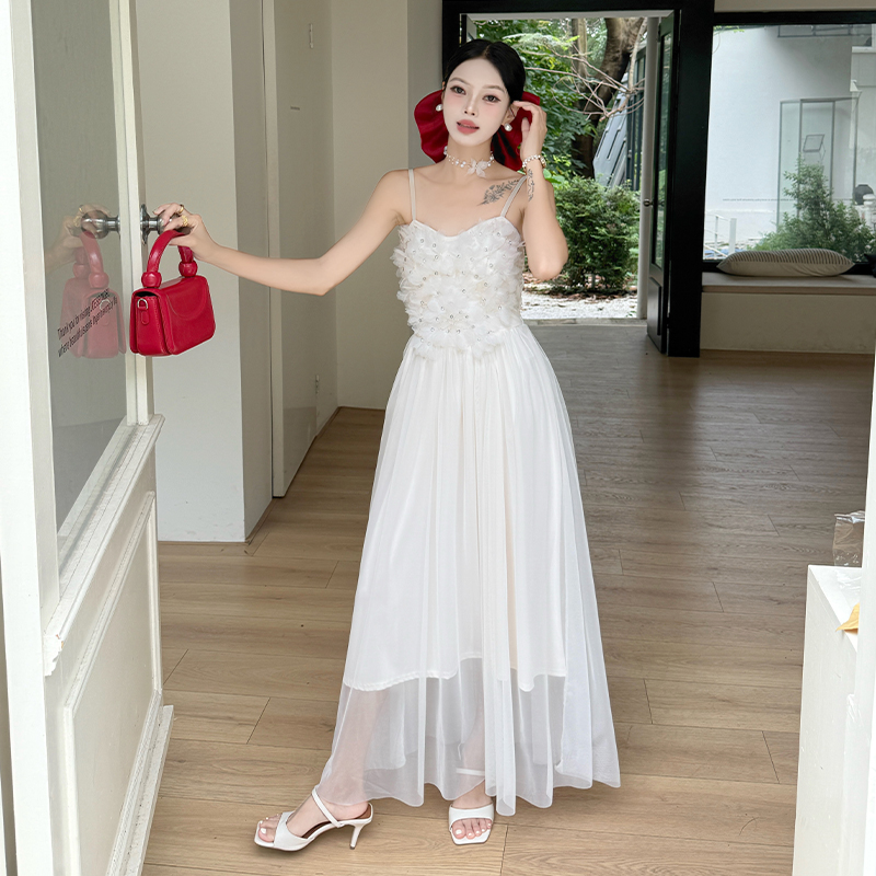 France style show young strap dress summer dress
