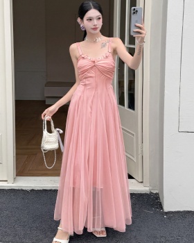 Tender sweet long dress temperament embroidered flowers dress
