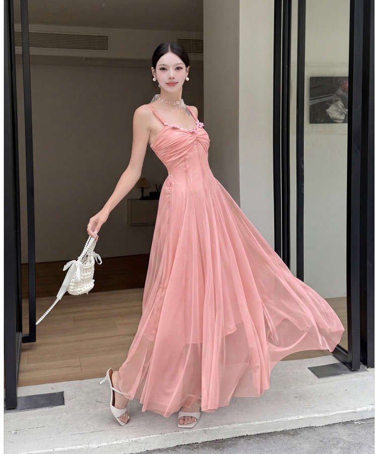 Tender sweet long dress temperament embroidered flowers dress