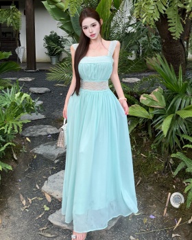 Sexy France style long dress sling formal dress
