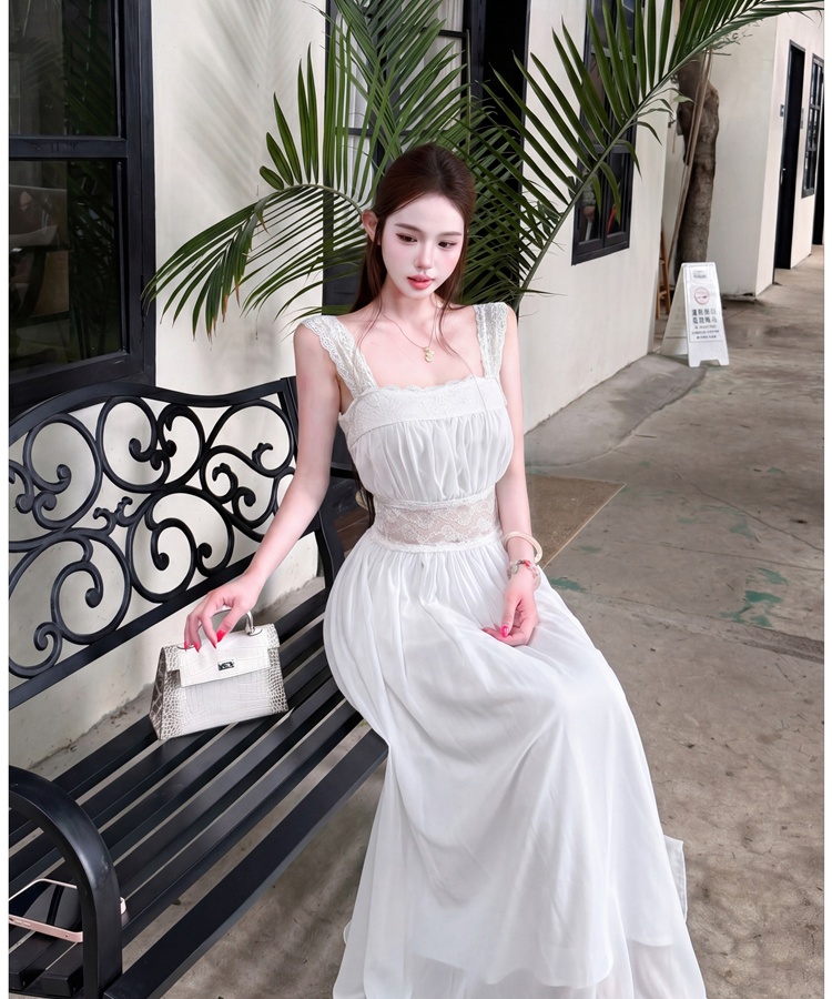 Sexy France style long dress sling formal dress