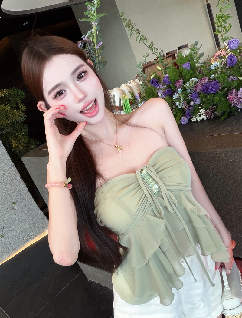 Sequins bandage temperament sling tops