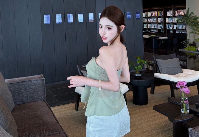 Sequins bandage temperament sling tops