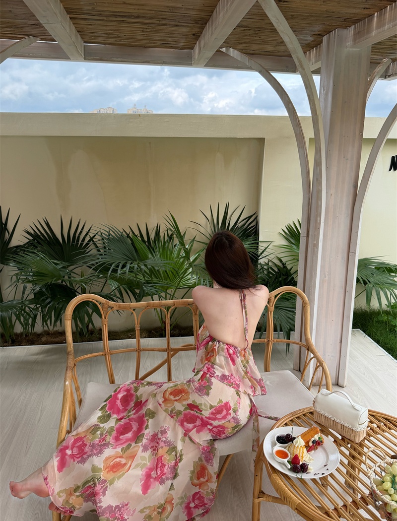 Mermaid strapless halter vacation summer dress for women