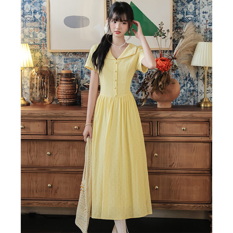 Summer dress polka dot long dress for women