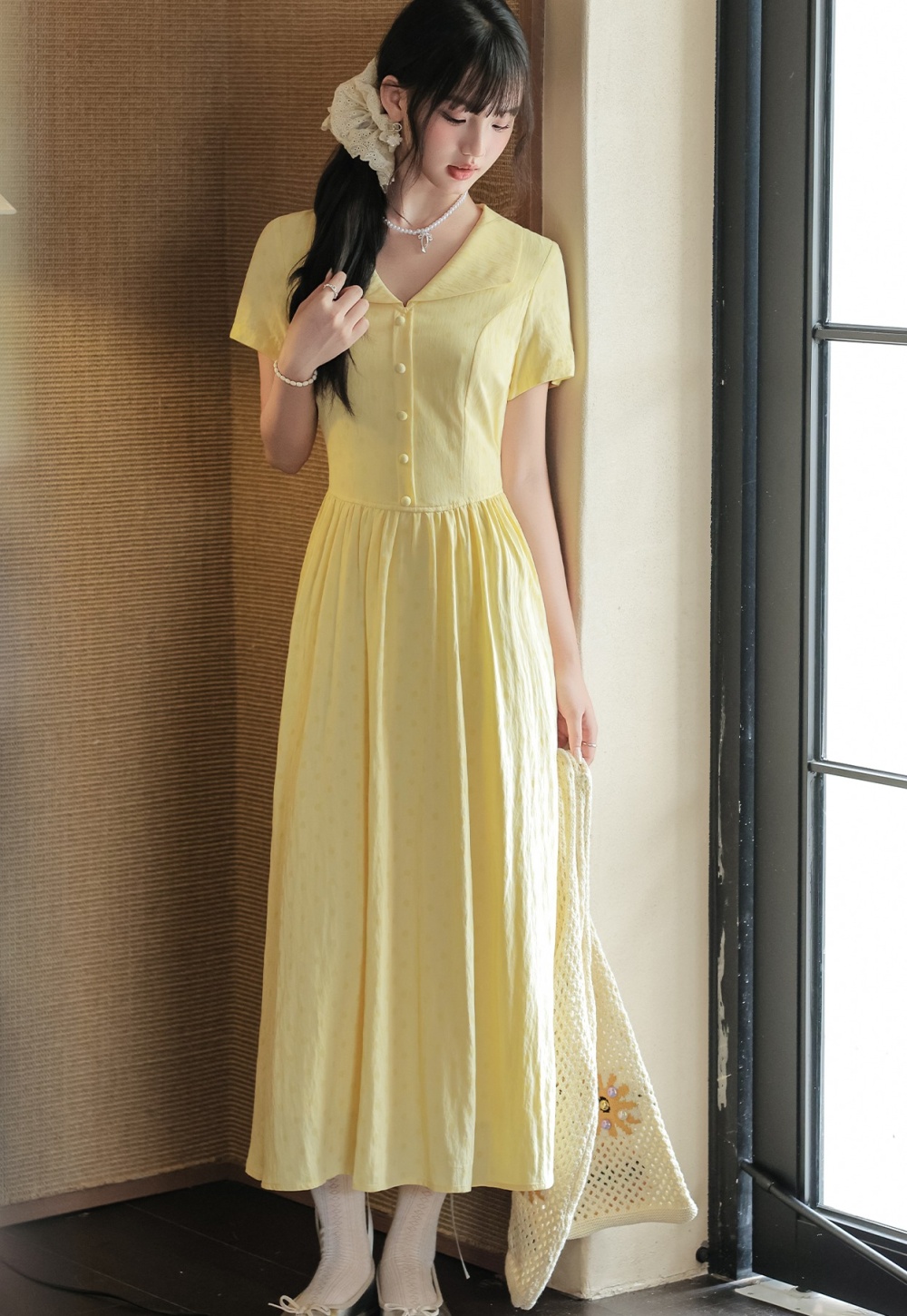 Summer dress polka dot long dress for women
