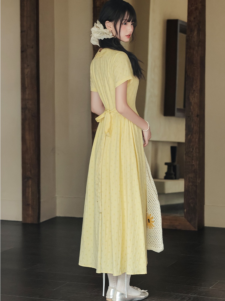 Summer dress polka dot long dress for women