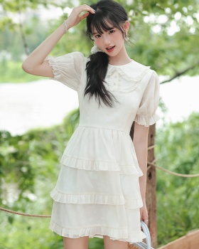 Cake Korean style sweet pearl show young dress for women