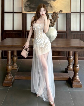 Spring formal dress temperament dress