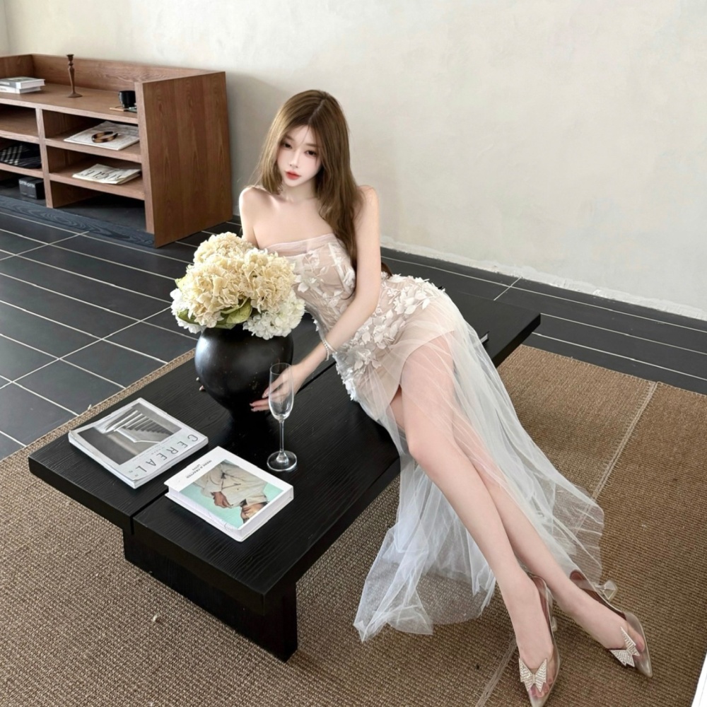 Spring formal dress temperament dress
