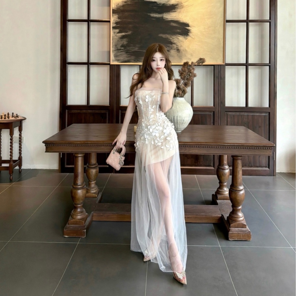 Spring formal dress temperament dress