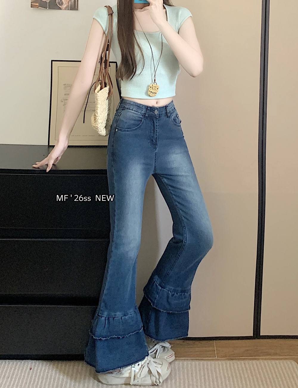 Temperament fashion nine pants fashionable slim jeans