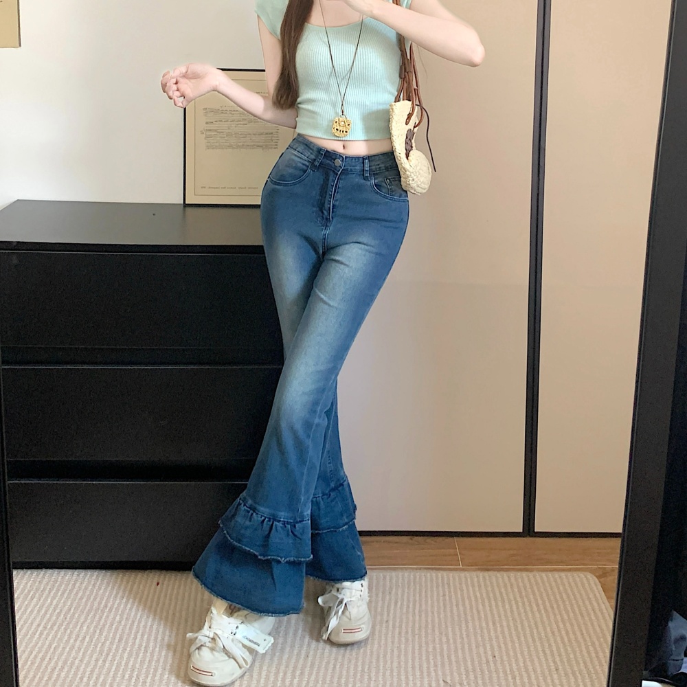 Temperament fashion nine pants fashionable slim jeans