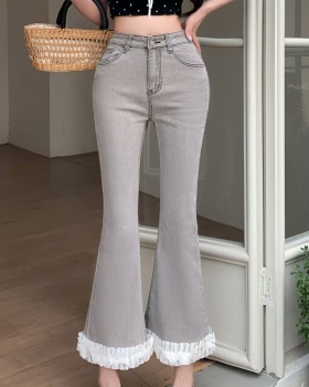 Nine tenths micro speaker jeans slim niche pants for women