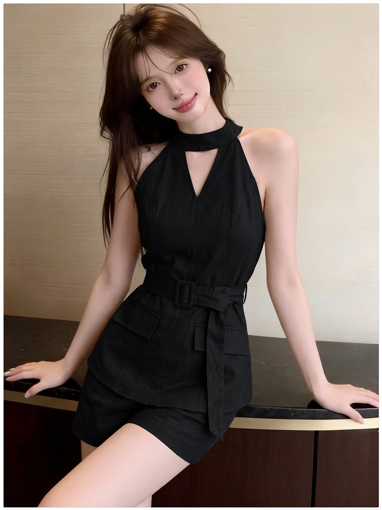 Casual fashion shorts summer all-match tops 2pcs set