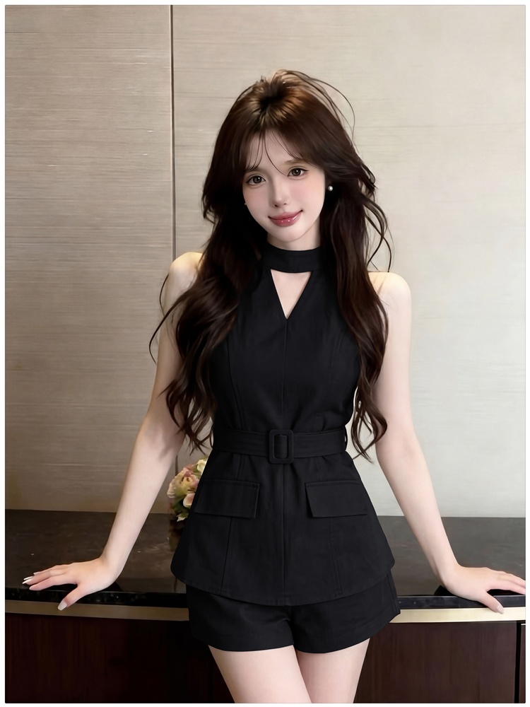 Casual fashion shorts summer all-match tops 2pcs set