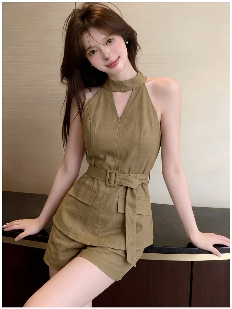 Casual fashion shorts summer all-match tops 2pcs set