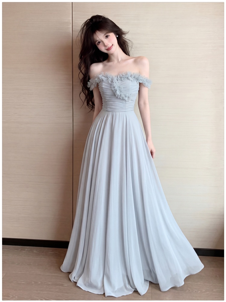 Stereoscopic big skirt dress beautiful long dress