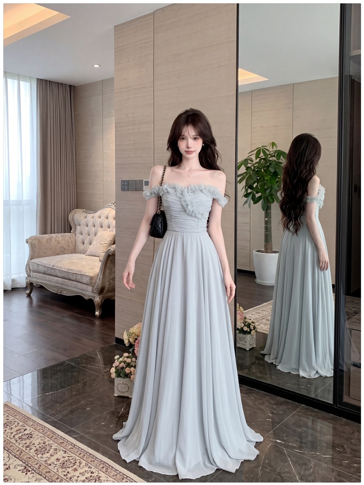 Stereoscopic big skirt dress beautiful long dress