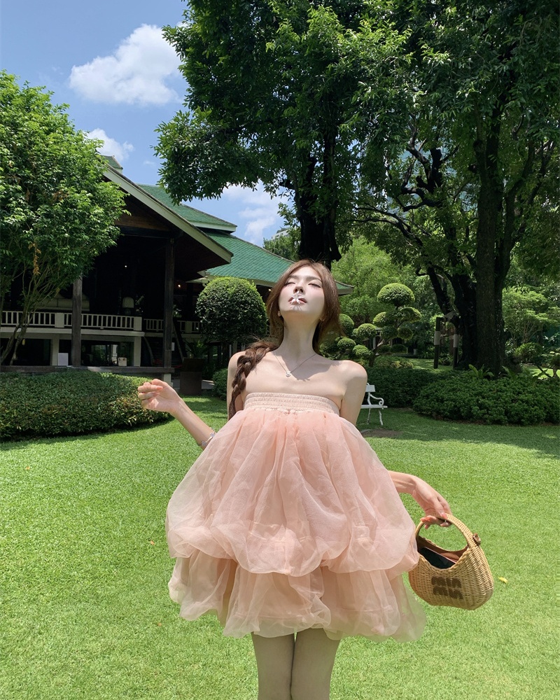 Beautiful wrapped chest lady dress tender dress for women