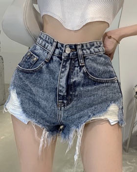 Summer high waist shorts holes spicegirl jeans for women