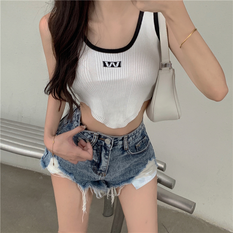 Summer high waist shorts holes spicegirl jeans for women