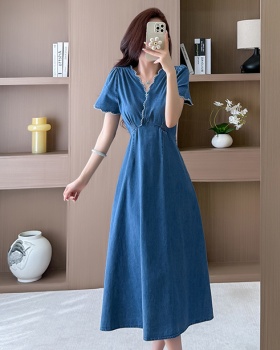 Slim high waist dress elegant long dress for women