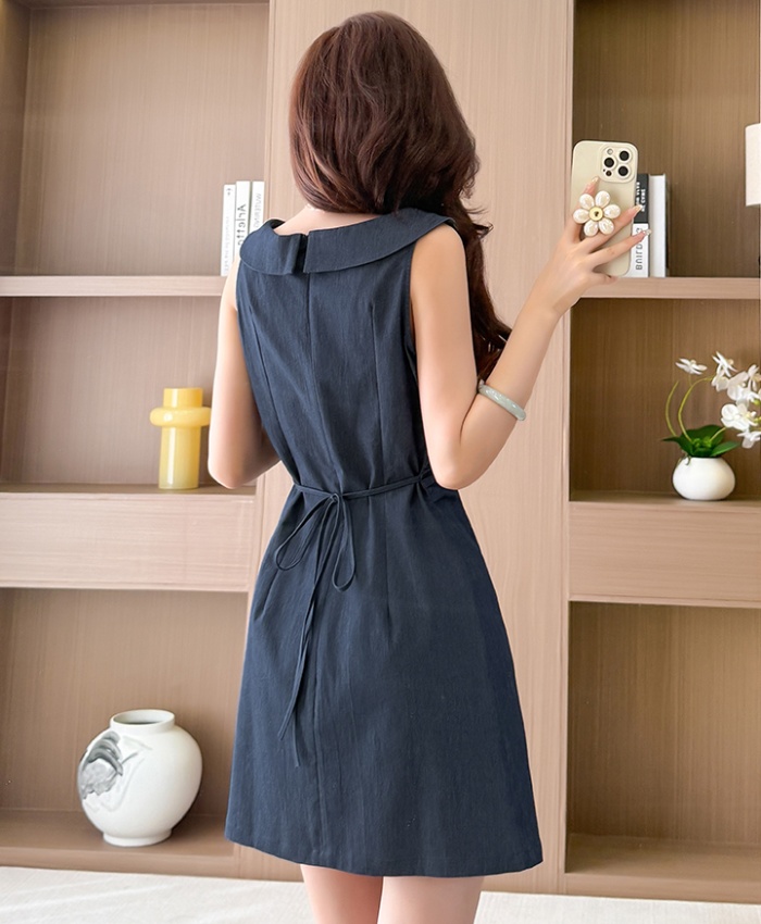 Summer romantic campus dress sleeveless sweet T-back
