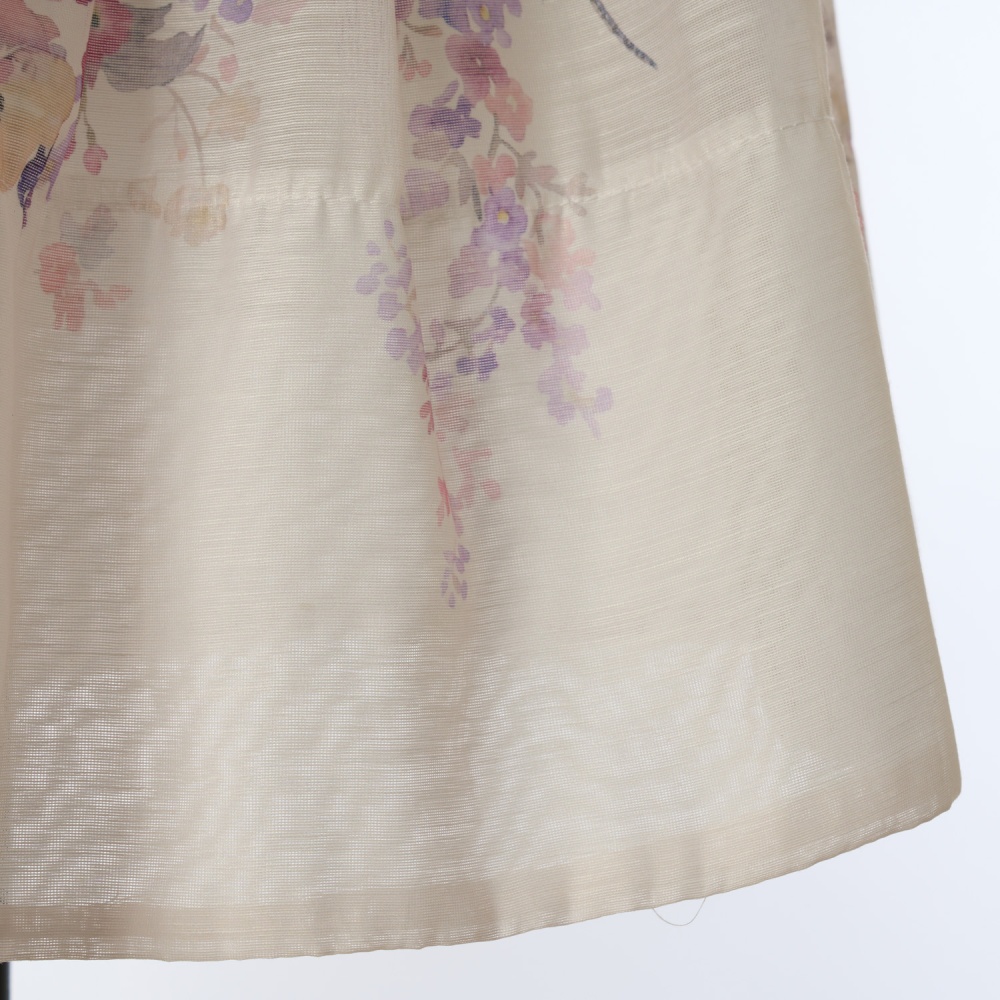 Tender short bow dress pinched waist printing belt