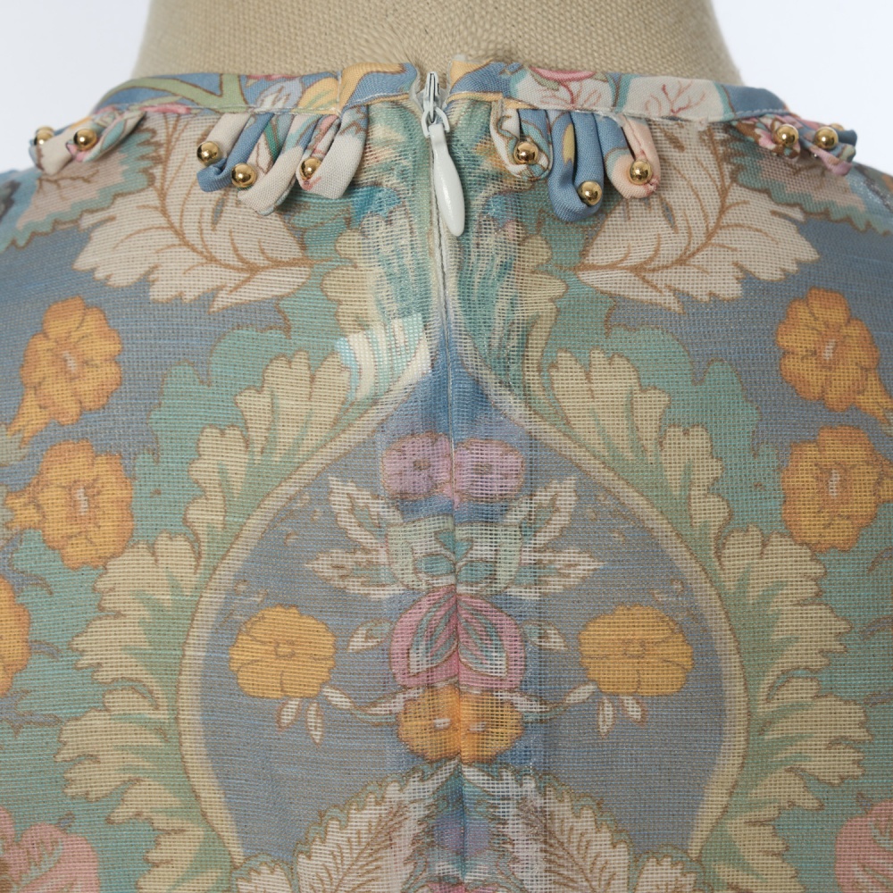 Long sleeve silk linen with belt dress